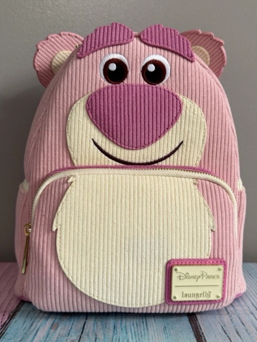 Loungefly Toy Story Lotso Mini Backpack Corduroy Disney Parks Strawberry Scented